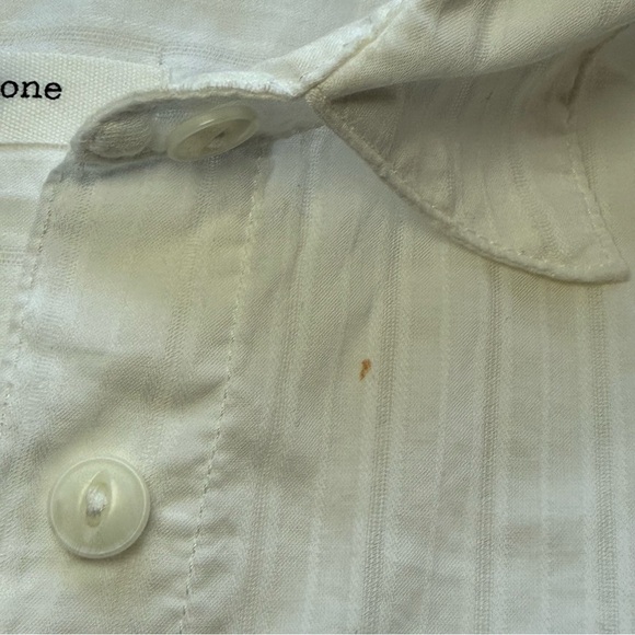Rag & Bone Women’s White Cotton Button Front Blouse XS Extra Small Office Career - Picture 11 of 11